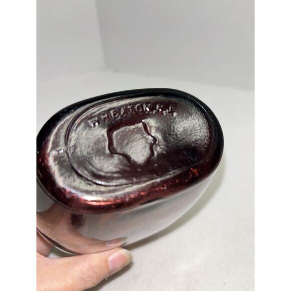 Washington Purple Amethyst Glass Bottle Wheaton Glass NJ Father of His Country - Picture 7 of 11